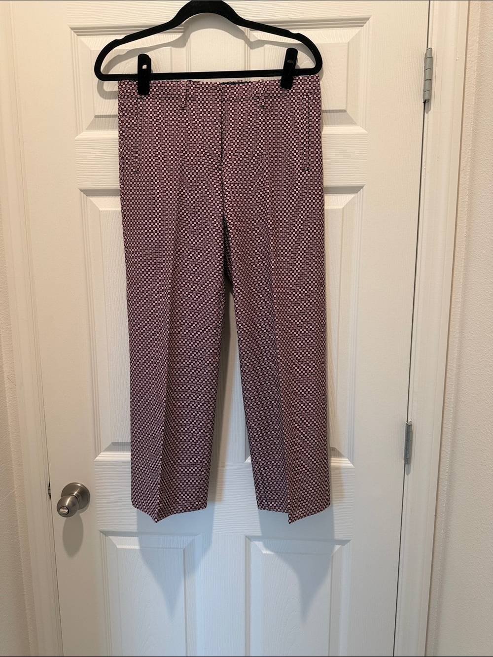 Mauro Grifoni Pink Geometric Dress Pants size 4, made in Italy